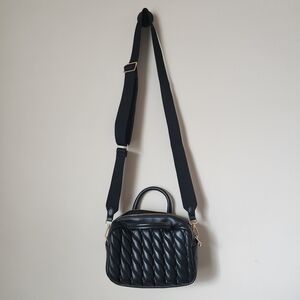 Black Quilted Crossbody Bag